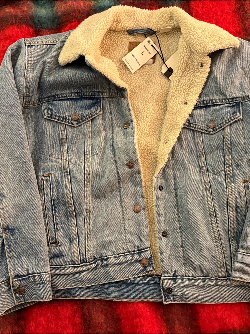 Levi's Light Blue Denim Sherpa-Lined Jacket